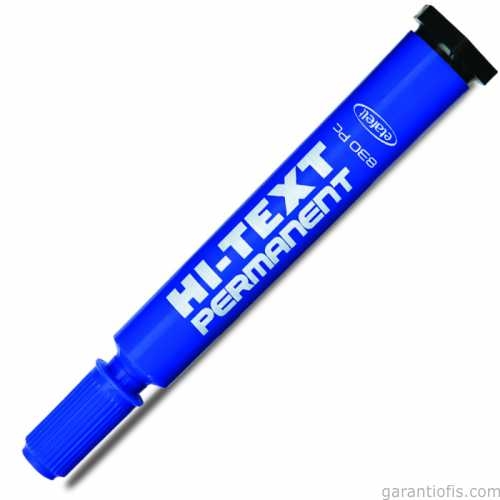 Hı-Text 830 PC Kesik Uçlu Mavi Koli Kalemi - 1