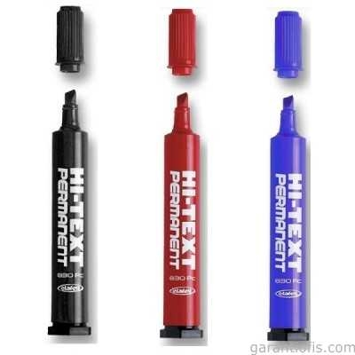 Hı-Text 830 PC Kesik Uçlu Mavi Koli Kalemi - 3