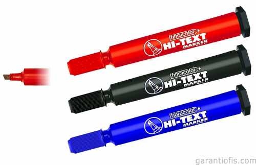 Hı-Text 830 PC Kesik Uçlu Mavi Koli Kalemi - 4