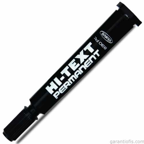 Hı-Text 830 PC Kesik Uçlu Siyah Permanent Koli Kalemi - 1
