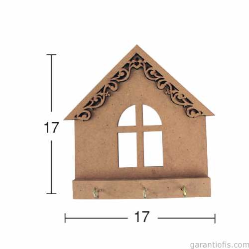 Hobi-Art A 032 Boyanabilir Ahşap Anahtarlık Kutusu Obje - 1