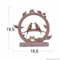Hobi-Art A 037 Boyanabilir Ahşap Anahtarlık Kutusu Obje