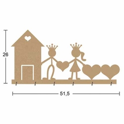 Hobi-Art A 042 Boyanabilir Ham Ahşap Anahtarlık