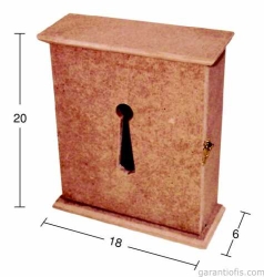 Hobi-Art Boyanabilir Ahşap Anahtar Kutusu Obje A 024