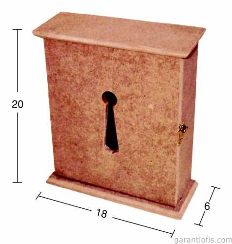 Hobi-Art Boyanabilir Ahşap Anahtar Kutusu Obje A 024 - 1