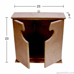 Hobi-Art Boyanabilir Ahşap Anahtarlık Kutusu Obje A 026