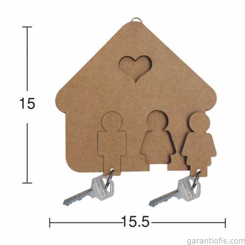 Hobi-Art Boyanabilir Ahşap Anahtarlık Kutusu Obje A 030 - 1