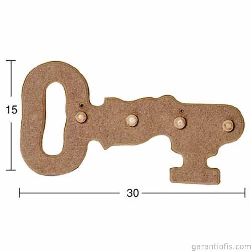 Hobi-Art Boyanabilir Ahşap Anahtarlık Obje A 029 - 1