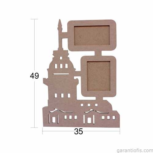 Hobi-Art ÇER 152 Dekoratif Galata Kulesi Tasarımlı Ahşap Resim Çerçevesi - 1