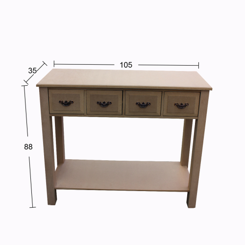 Hobi-Art D 62 Boyanabilir Dört Çekmeceli Vintage Konsol - 1