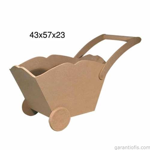 Hobi-Art Dekoratif El Arabası Ahşap Obje F 755 - 1