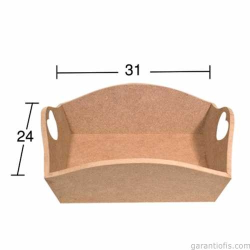 Hobi-Art E 329 Boyanabilir Ahşap Ekmek Sepeti - 1