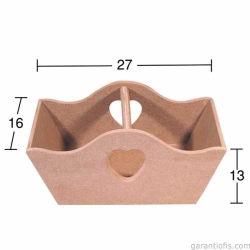 Hobi-Art E 333 Boyanabilir Ahşap Ekmek Sepeti