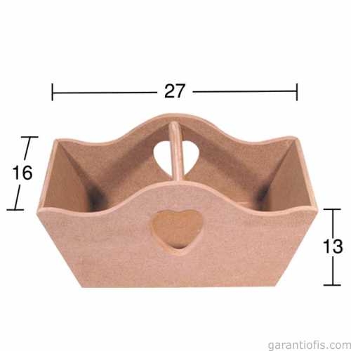 Hobi-Art E 333 Boyanabilir Ahşap Ekmek Sepeti - 1