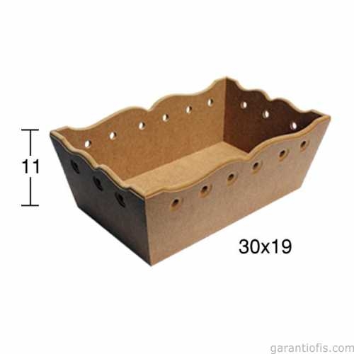 Hobi-Art E 337 Boyanabilir Ahşap Ekmek Sepeti - 1