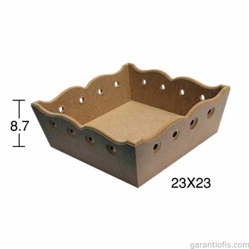 Hobi-Art E 338 Boyanabilir Ahşap Ekmek Sepeti - 1