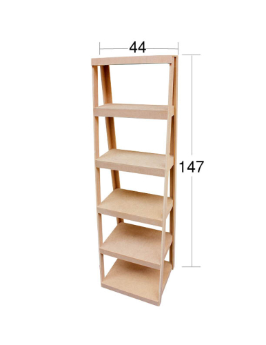 Hobi-Art F 731 Boyanabilir Ahşap 6 Katlı Demonte Raf - 1