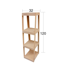 Hobi-Art F 732 Boyanabilir Ahşap 4 Katlı Demonte Raf