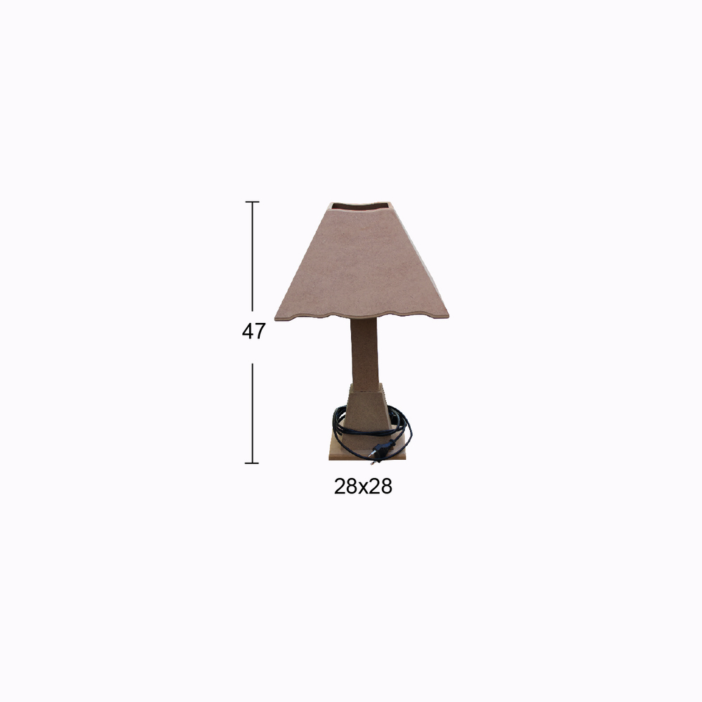 Hobi-art F 738 Boyanabilir Ahşap Abajur