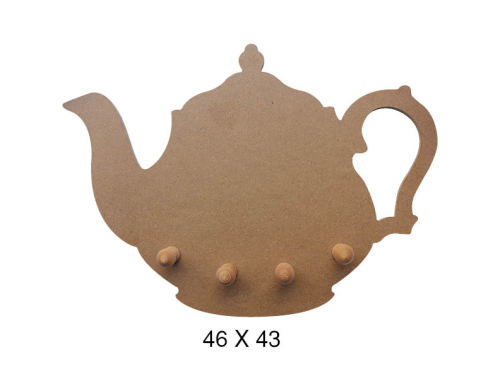 Hobi-Art F 746 Dekoratif Ahşap Desenli Çaydanlık Askılık - 1