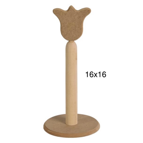 Hobi-Art F 750 Dekoratif Ahşap Lale Desenli Havluluk - 1