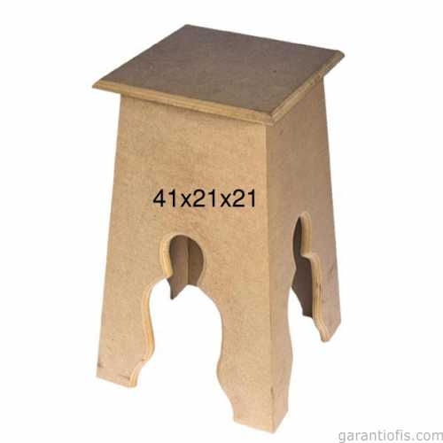 Hobi-Art F 782 Dekoratif Ahşap Tabure Obje - 1