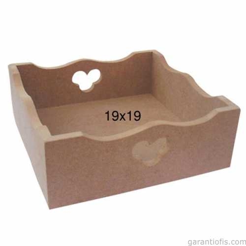 Hobi-art F 786 Ahşap Kare Peçete Kutusu