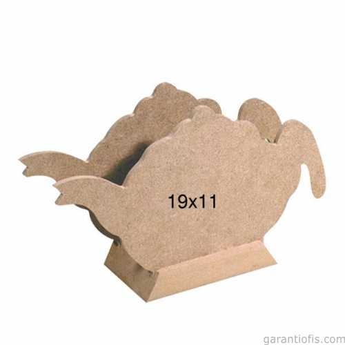 Hobi-Art F 790 Ahşap Çaydanlık Şekilli Peçetelik - 1