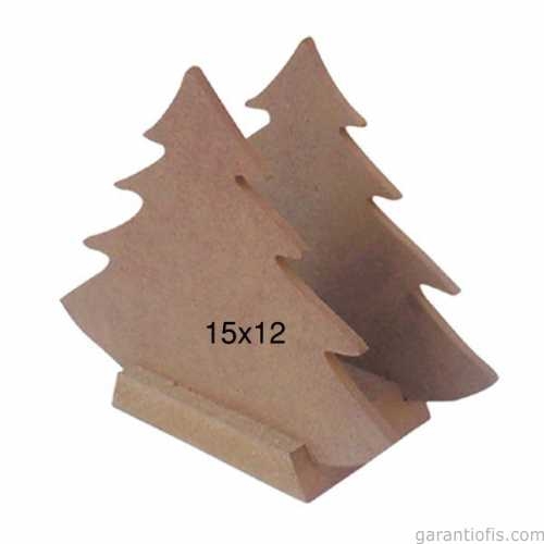 Hobi-Art F 791 Ahşap Çam Ağacı Şeklinde Peçetelik - 1