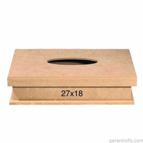 Hobi-Art F 792 Ahşap Peçete Kutusu (Selpak Kutu Mendil Uyumlu) - 1