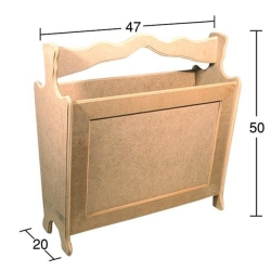 Hobi-Art G 123 Boyanabilir Ahşap Gazetelik Obje