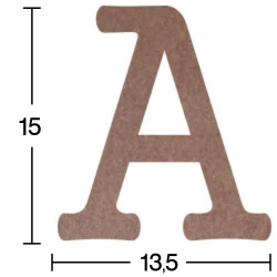 Hobi-Art H 01 Ayakta Durabilen Ahşap A Harfi (18 mm Kalınlık)