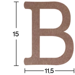 Hobi-Art H 02 Ayakta Durabilen Ahşap B Harfi (18 mm Kalınlık)