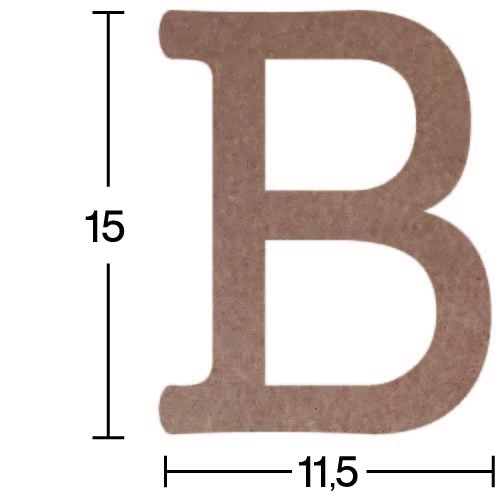 Hobi-Art H 02 Ayakta Durabilen Ahşap B Harfi (18 mm Kalınlık) - 1