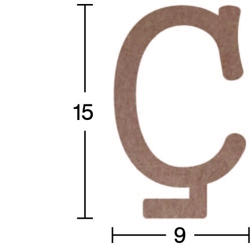 Hobi-Art H 04 Ayakta Durabilen Ahşap Ç Harfi (18 mm Kalınlık) - 1