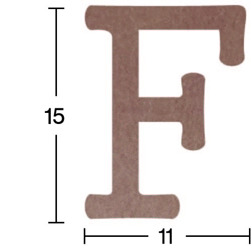 Hobi-Art H 07 Ayakta Durabilen Ahşap F Harfi (18 mm Kalınlık) - 1
