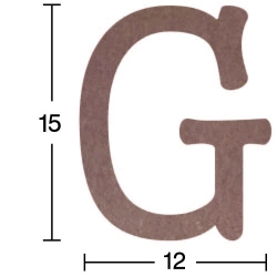 Hobi-Art H 08 Ayakta Durabilen Ahşap G Harfi (18 mm Kalınlık)