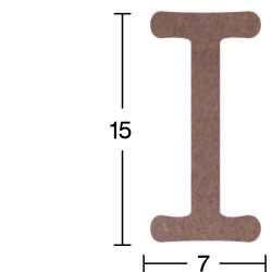 Hobi-Art H 11 Ayakta Durabilen Ahşap I Harfi (18 mm Kalınlık)