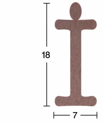 Hobi-Art H 12 Ayakta Durabilen Ahşap İ Harfi (18 mm Kalınlık) - 1