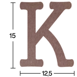 Hobi-Art H 14 Ayakta Durabilen Ahşap K Harfi (18 mm Kalınlık)