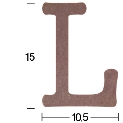 Hobi-Art H 15 Ayakta Durabilen Ahşap L Harfi (18 mm Kalınlık)
