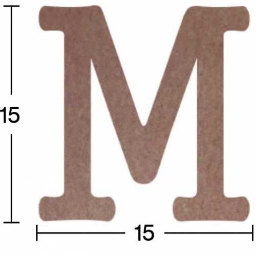 Hobi-Art H 16 Ayakta Durabilen Ahşap M Harfi (18 mm Kalınlık) - 1