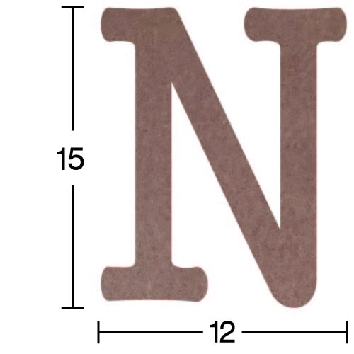 Hobi-Art H 17 Ayakta Durabilen Ahşap N Harfi (18 mm Kalınlık) - 1