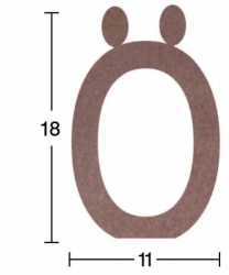 Hobi-Art H 19 Ayakta Durabilen Ahşap Ö Harfi (18 mm Kalınlık)