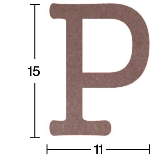 Hobi-Art H 20 Ayakta Durabilen Ahşap P Harfi (18 mm Kalınlık) - 1