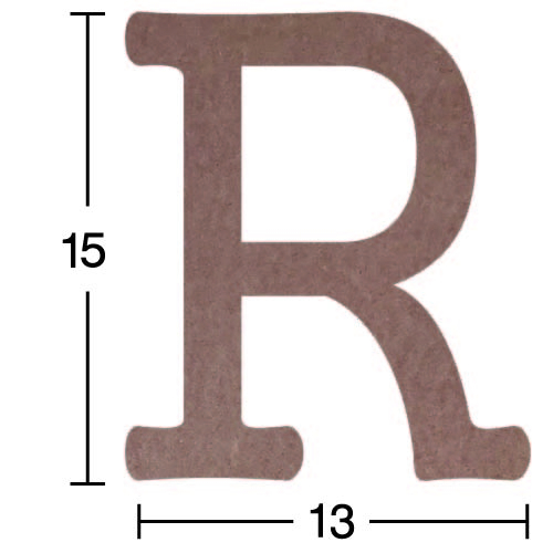 Hobi-Art H 21 Ayakta Durabilen Ahşap R Harfi (18 mm Kalınlık) - 1