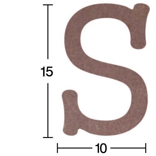 Hobi-Art H 22 Ayakta Durabilen Ahşap S Harfi (18 mm Kalınlık) - 1