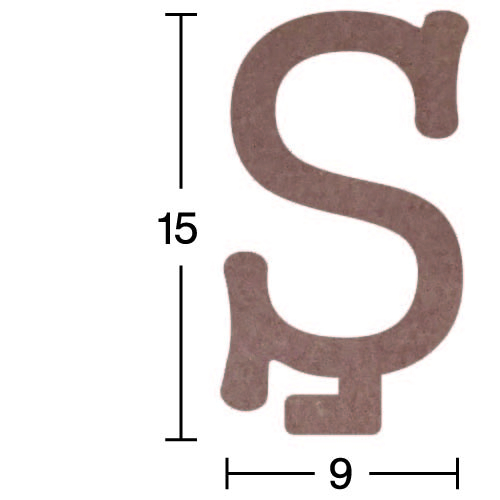 Hobi-Art H 23 Ayakta Durabilen Ahşap Ş Harfi (18 mm Kalınlık) - 1