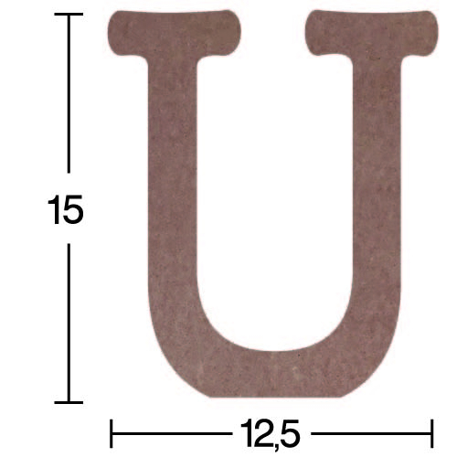 Hobi-Art H 25 Ayakta Durabilen Ahşap U Harfi (18 mm Kalınlık) - 1