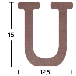 Hobi-Art H 25 Ayakta Durabilen Ahşap U Harfi (18 mm Kalınlık)